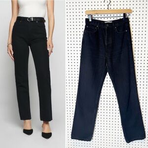Reformation | Cynthia High Rise Straight Jeans in Seattle Black Wash Sz. 26